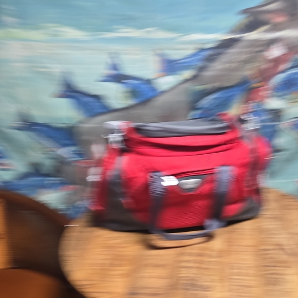 Tumi Red and Gray Men's Duffel Bag - Picture 15 of 16